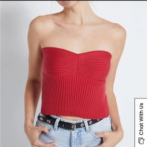 pacsun lahearts red tube top size small